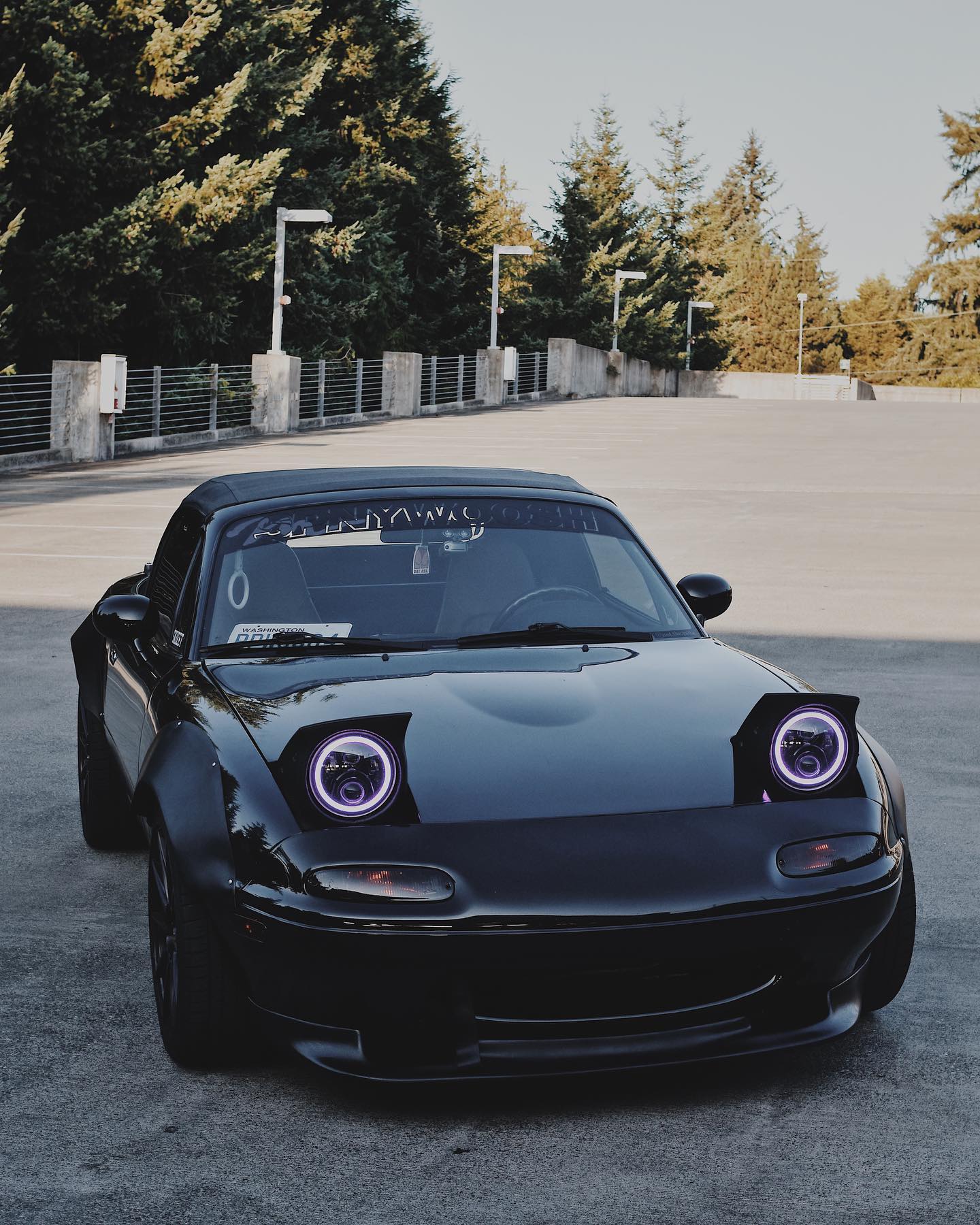 Cars lined up at Issaquah meet